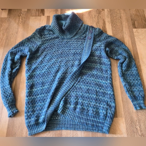 Revolution by Ricki's Blue Knit Asymmetrical Sweater - XXL - Picture 1 of 5